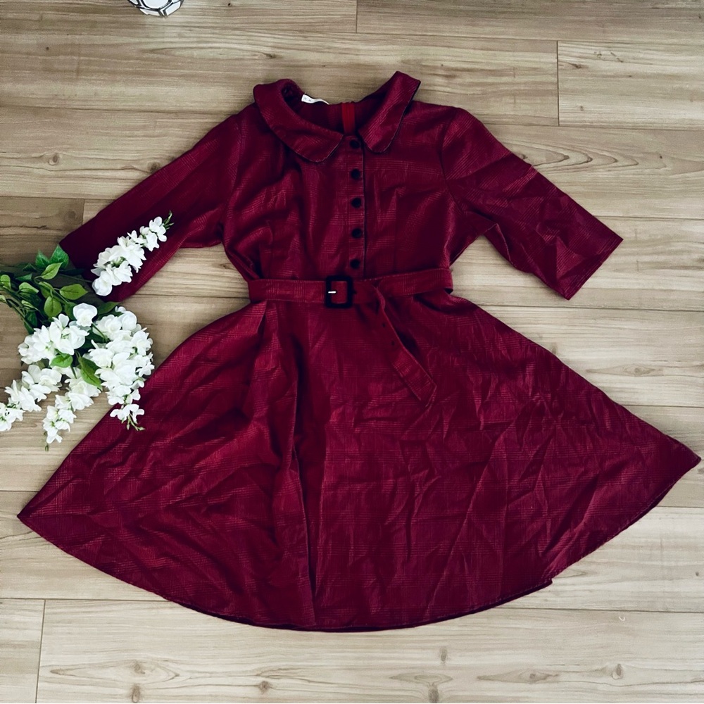 Rose Gal Houndstooth Dress
